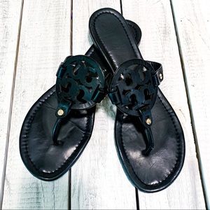 TORY BURCH MILLER SANDAL BLACK SIZE 12